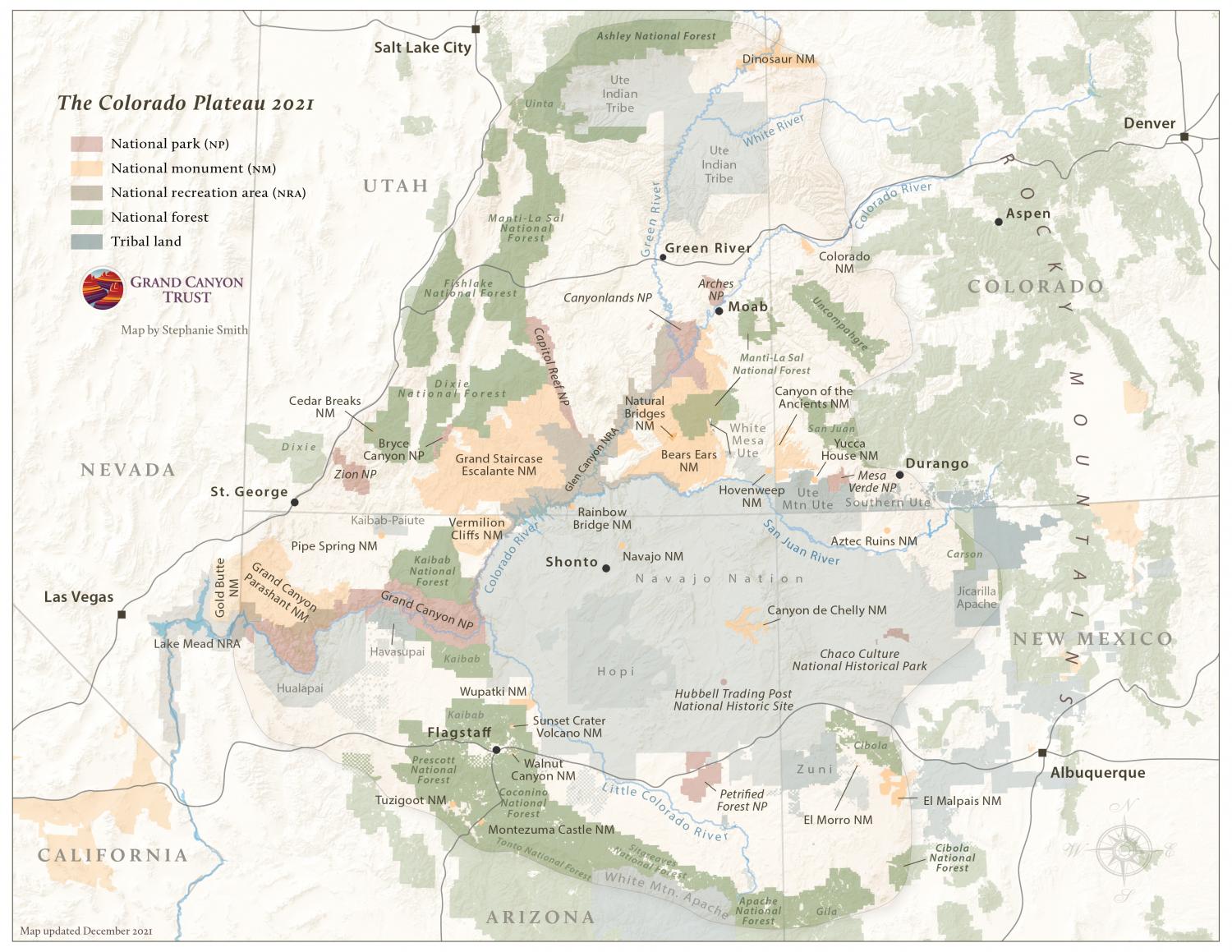View a map of the Colorado Plateau.